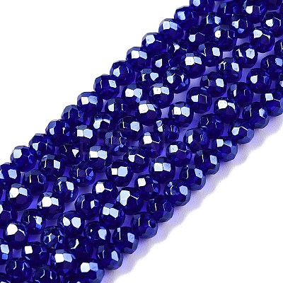 Electroplate Glass Beads Strands EGLA-A044-T2mm-A06-1