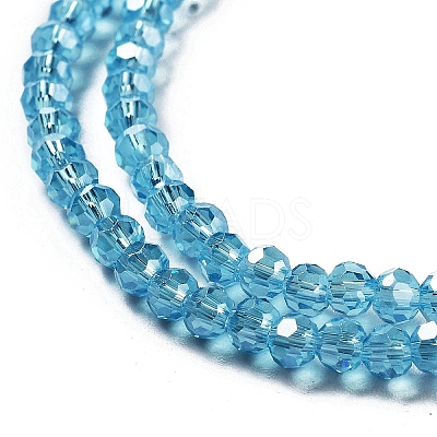 Electroplate Transparent Glass Beads Strands EGLA-A035-T3mm-A08-1