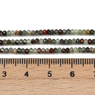 Natural African Bloodstone Beads Strands G-S388-A02-1x2mm-1