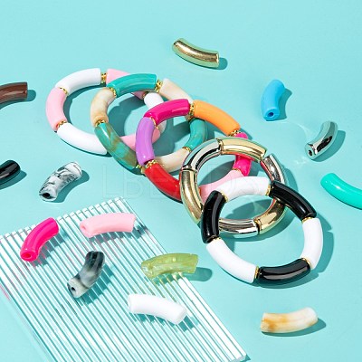 72Pcs 18 Style CCB Plastic & Imitation Gemstone & Opaque Acrylic Beads MACR-LS0001-05A-1