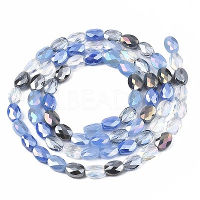 Electroplate Glass Beads Strands X-EGLA-S194-17C-1