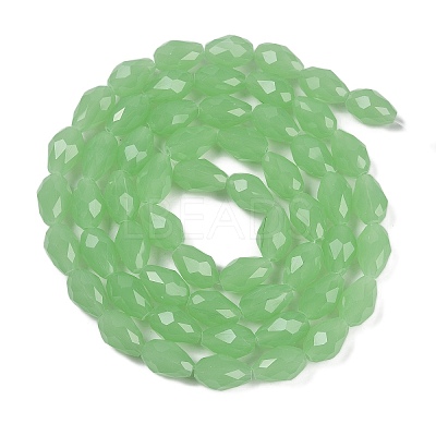 Electroplate Imitation Jade Glass Beads Strands EGLA-N013-J8mm-D04-1