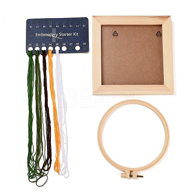 DIY Flower Pattern Organza Embroidery Hanging Ornament Kits DIY-WH0304-511-1