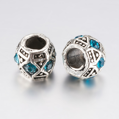 Tibetan Style Alloy Rhinestone European Beads PALLOY-F200-05G-1