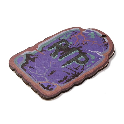 Halloween Printed Wooden Big Pendants WOOD-I016-01H-1