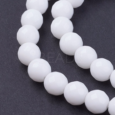 Natural White Jade Bead Strands G-R166-8mm-22-1