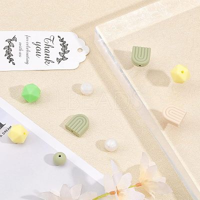 6 Style Food Grade Eco-Friendly Silicone Beads SIL-CA0001-39-1