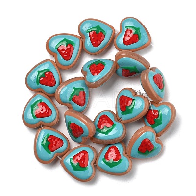 Baking Paint Glass Enamel Beads LAMP-V001-06G-1