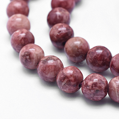 Natural Marble Beads Strands G-K211-8mm-D-1