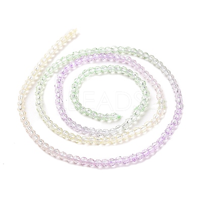 Transparent Gradient Color Glass Beads Strands GLAA-G101-2mm-03-1