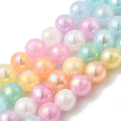 Plating Natural Selenite Beads Strands G-G120-A01-01-06-1