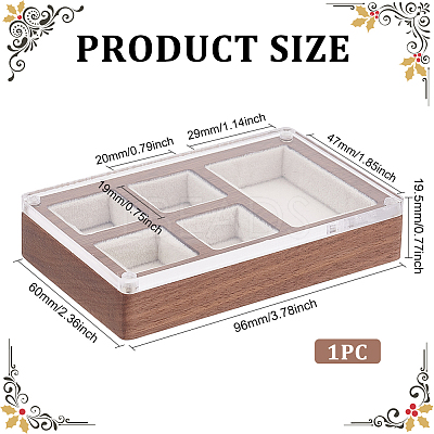 Mini Rectangle Wood Jewelry Presentation Box CON-WH0095-44A-1