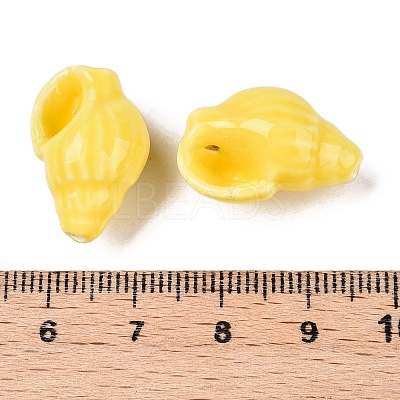Handmade Printed Porcelain Beads Strand PORC-T133-01D-1