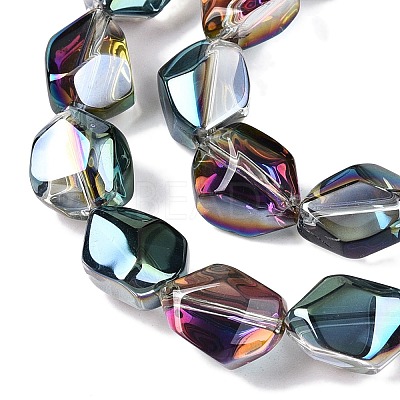 Electroplate Glass Beads Strands EGLA-T021-10I-1