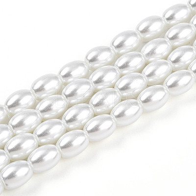 Baking Paint Pearlized Glass Pearl Bead Strands HY-T002-01A-01-1