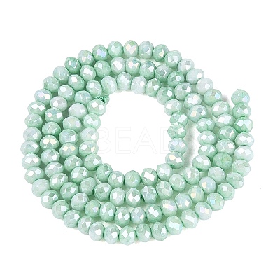 Anti-Tarnish Electroplate Rondelle Glass Beads Strands EGLA-T021-3mm-17-08-1