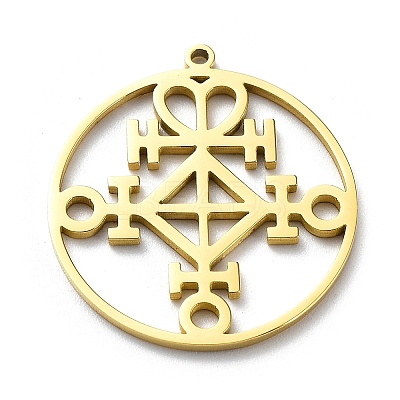 304 Stainless Steel Pendants LS-STAS-D036-09G-1