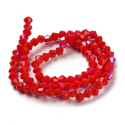 Opaque Solid Color Imitation Jade Glass Beads Strands EGLA-A039-P4mm-L02-1