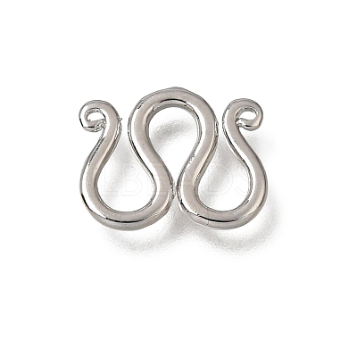 Brass M-Hook Clasps KK-CBA0DF0-14B-P-1
