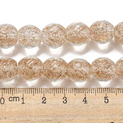 Handmade Gold Sand Lampwork Beads Strands LAMP-L079-06E-1