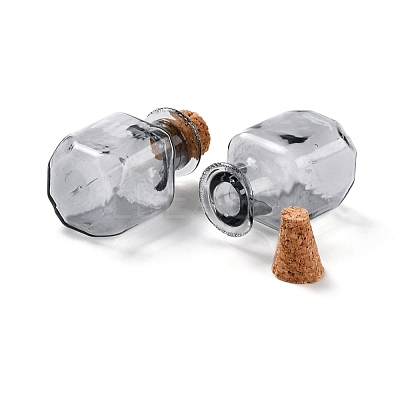 Square Glass Cork Bottles Ornament GLAA-D002-04A-1