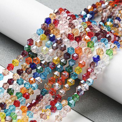 Transparent Electroplate Glass Beads Strands LS-GLAA-F029-3mm-C29-1