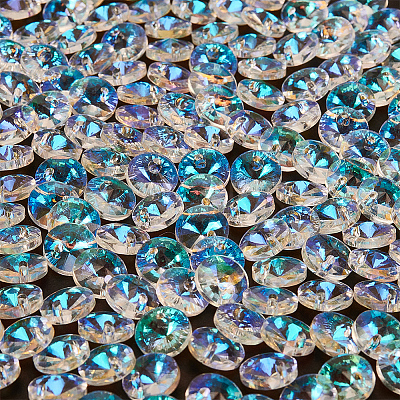 200Pcs Glass Charms RGLA-SP0001-03B-1