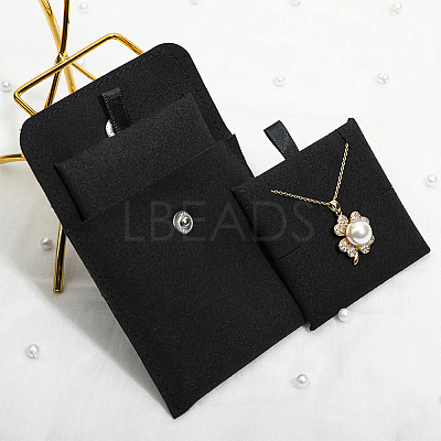 4 Sets Square Microfiber Packing Button Bags ABAG-WR0001-09C-1