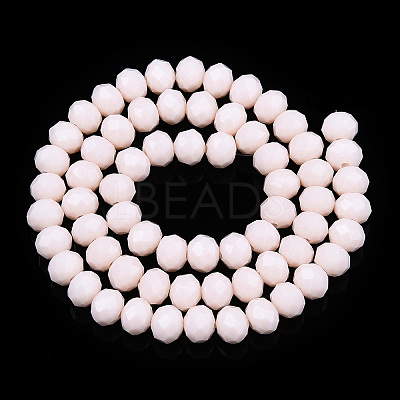 Opaque Solid Color Glass Beads Strands EGLA-A034-P8mm-D33-1