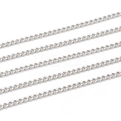 Tarnish Resistant 304 Stainless Steel Curb Chains CHS-P003-05P-1