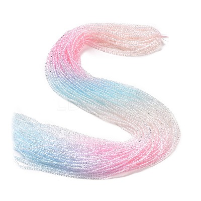 Transparent Gradient Color Glass Beads Strands GLAA-G101-2mm-06-1