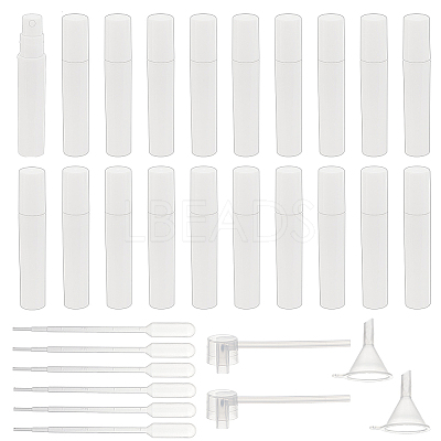 80 Sets 3ML Plastic Spray Bottles with 2Pcs Mini Transparent Plastic Funnel Hopper MRMJ-BC0003-28A-1