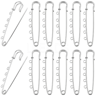 30Pcs Iron Brooch Findings FIND-SC0020-46P-1