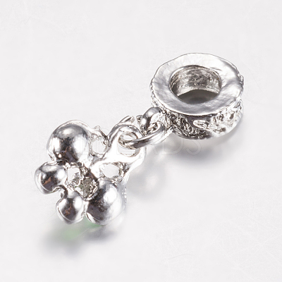 Alloy Rhinestone European Dangle Charms PALLOY-F199-44-1