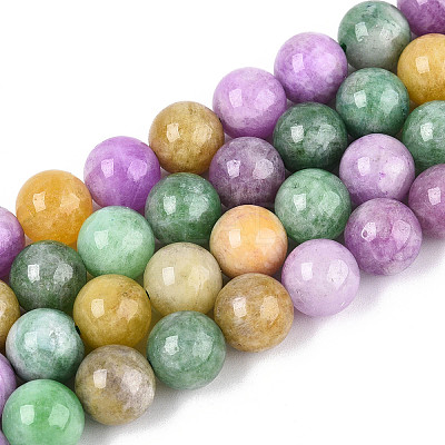 Dyed Natural Quartz Beads Strands G-T139-10mm-94-1