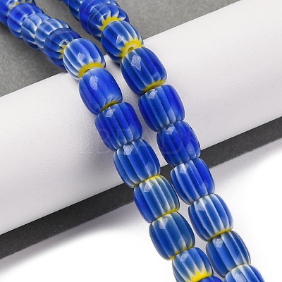 Handmade Lampwork Chevron Beads Strands LAMP-K041-01B-15-1