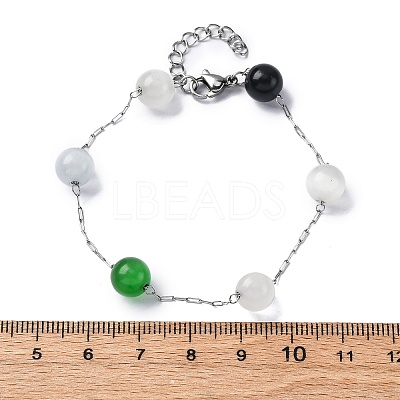 304 Stainless Steel Cable Chain Bracelets BJEW-C094-01P-07-1