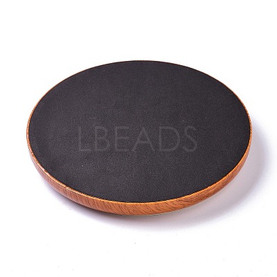 Flat Round Wood Pesentation Jewelry Bracelets Display Tray ODIS-P008-15C-01-1