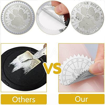 34 Sheets Custom Silver Foil Embossed PET Picture Sticker DIY-WH0528-021-1