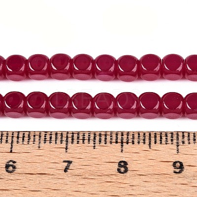 Lab Grown Red Corundum Beads Strands G-G106-N01-03-1