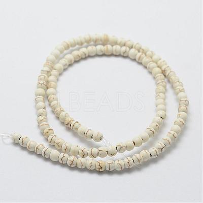 Synthetic Magnesite Bead Strands G-P228-43-4mm-1