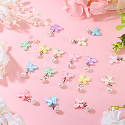 Opaque Acrylic Butterfly Pendants PALLOY-TA00316-1