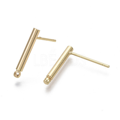 Brass Stud Earring Findings KK-R132-058-NF-1