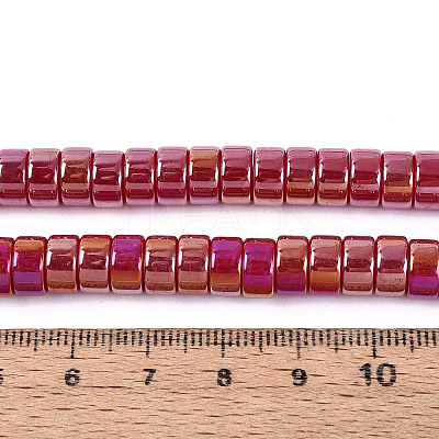 AB Color Plated Opaque Glass Beads Strands GLAA-T026-4x8mm-P03-1