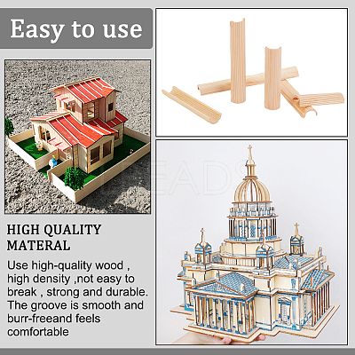 40Pcs 6 Style Pinewood Wooden Holder DIY-OC0010-15-1