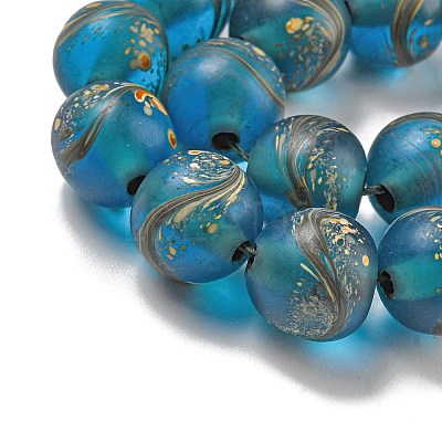 Handmade Lampwork Beads Strands BLOW-D006-07H-1