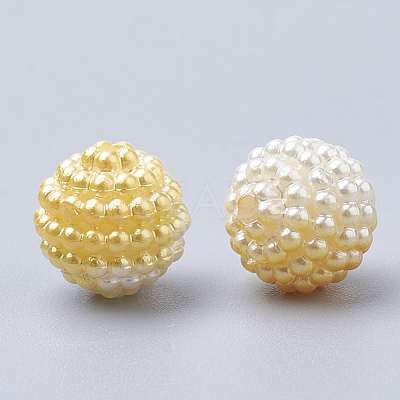 Imitation Pearl Acrylic Beads OACR-T004-10mm-15-1
