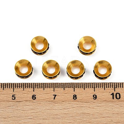 Brass Rhinestone Spacer Beads RB-A020-9mm-11G-1