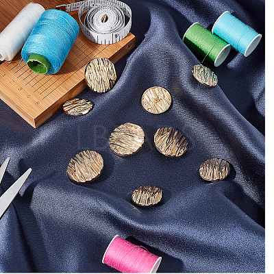32Pcs 2 Style 1-Hole Alloy Shank Buttons BUTT-GA0001-02LG-1