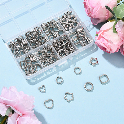 139Pcs 8 Styles CCB Plastic Beads Frames CCB-YW0001-73-1